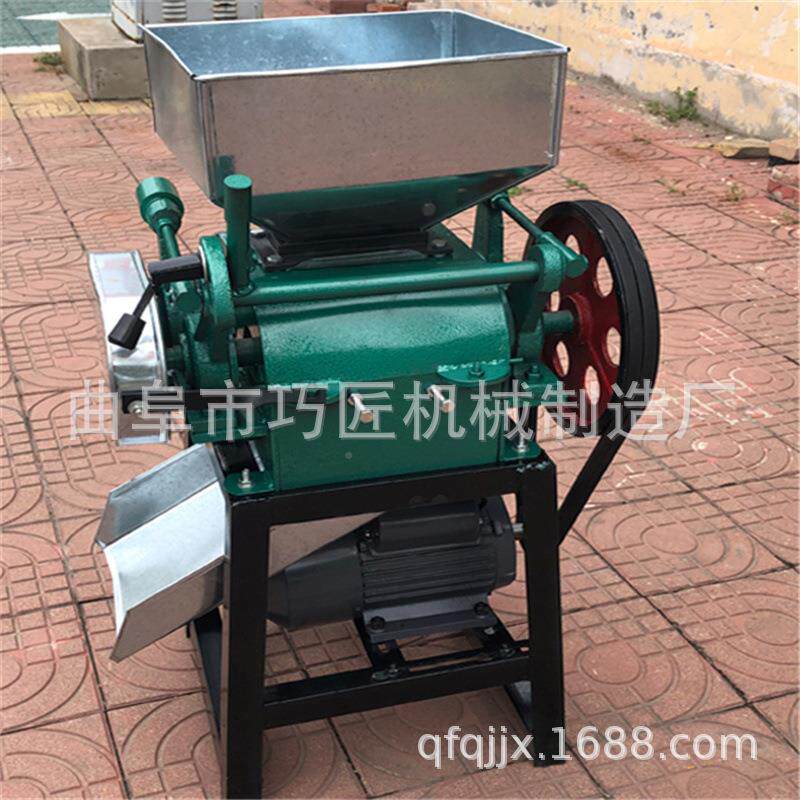 粮宁食挤扁压扁机 UTF农作物粮食破碎机 辊对式辽豆扁机 香菇破碎