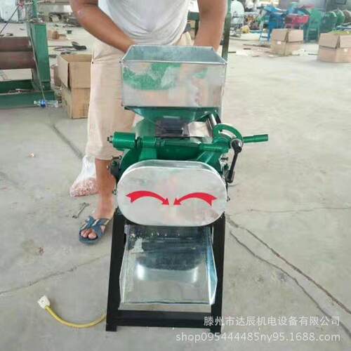供应各种型号挤扁 蚕破豆轧机 豆扁扁机SJS成型机电动花生米碎机