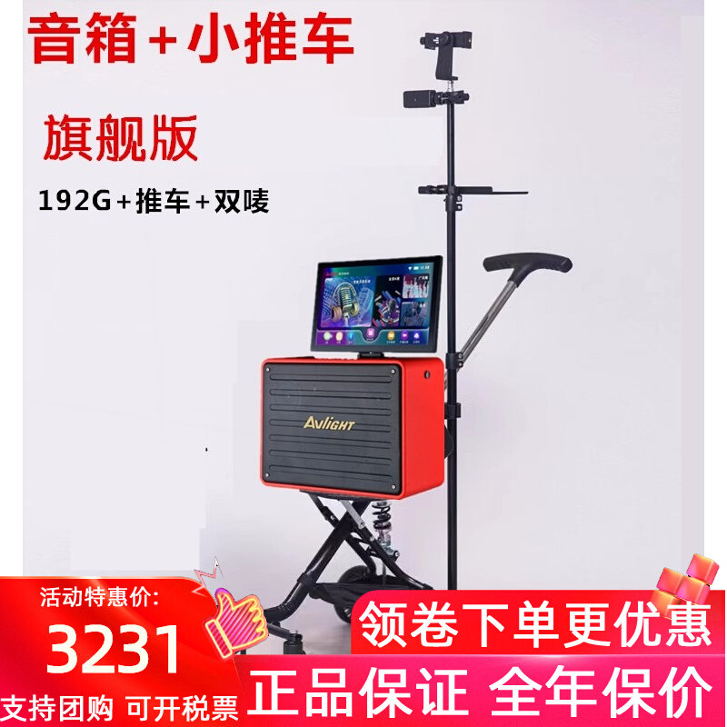 爱浪D70户外广场舞台移动背包视k歌一体机蓝牙音响频音箱ktv点歌