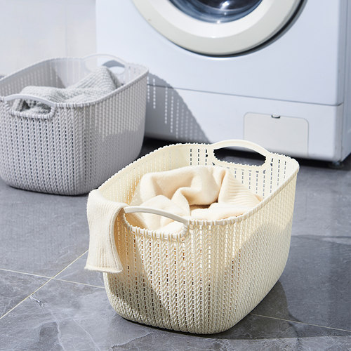 收纳筐收纳篮塑料仿藤编