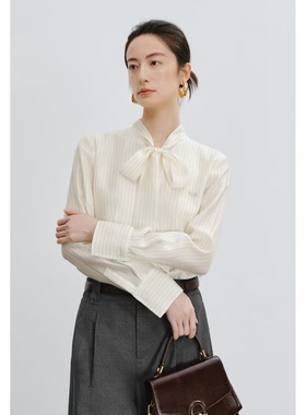 伊家商场同款2026春季新款条纹礼服领衬衫小衫上衣1H1122161G