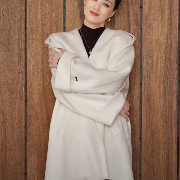 商场同款2025伊芙丽秋冬新款云舒白羊绒大衣毛呢外套女1GB170222