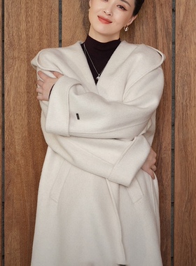 商场同款2025伊芙丽秋冬新款云舒白羊绒大衣毛呢外套女1GB170222