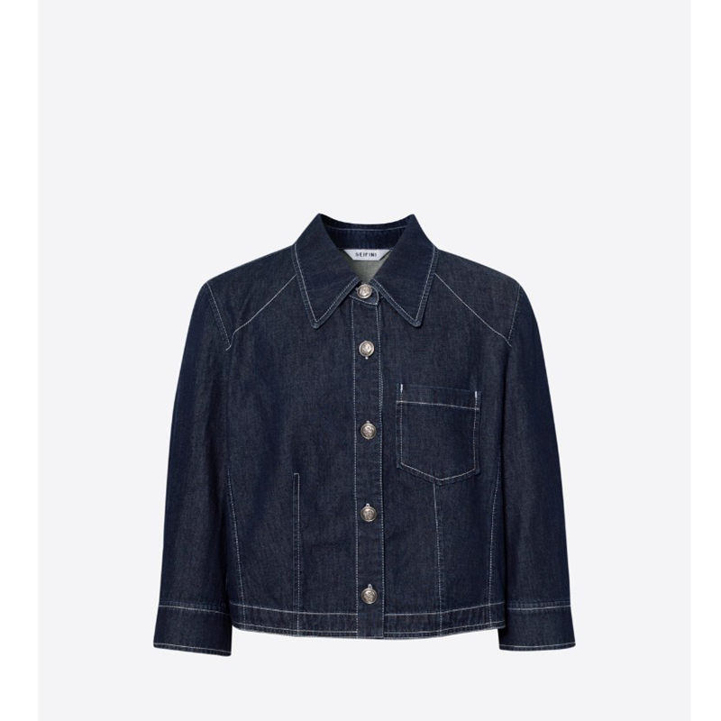 【商场同款】诗折扣美式复古外套25秋新款长袖牛仔上衣3G8310451