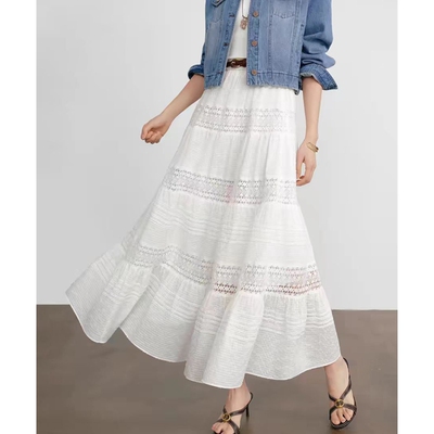 朱珠代言【白月光升级】伊芙丽重工精致肌理面料蛋糕半裙2026新款