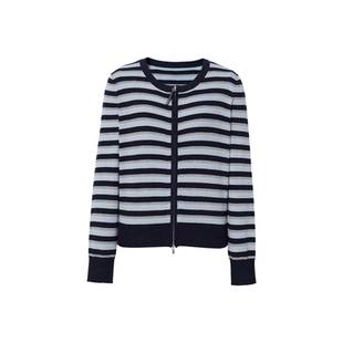 【商场同款】伊芙丽2026春季新款百搭条纹针织开衫毛衣1H2630951