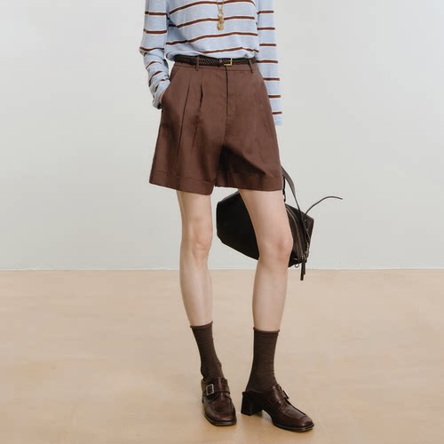 【商场同款】伊芙丽2026春季新款百搭气质显瘦短裤裤子1H4350282