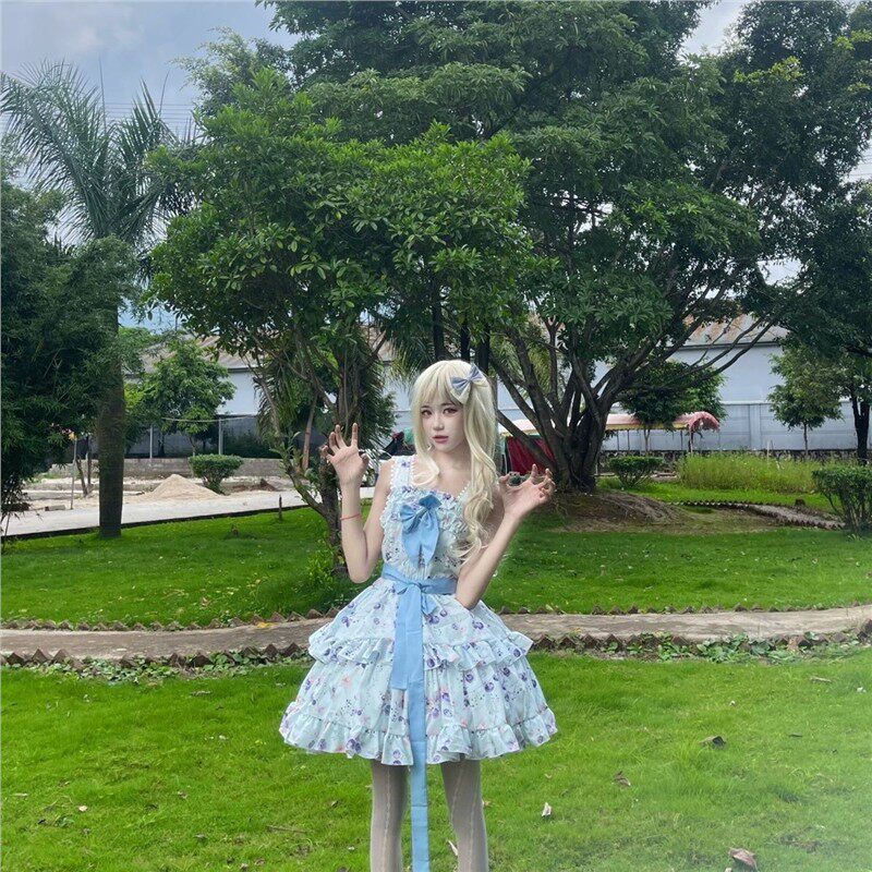 蓝莓熟了雾梦少女洛丽塔JSK