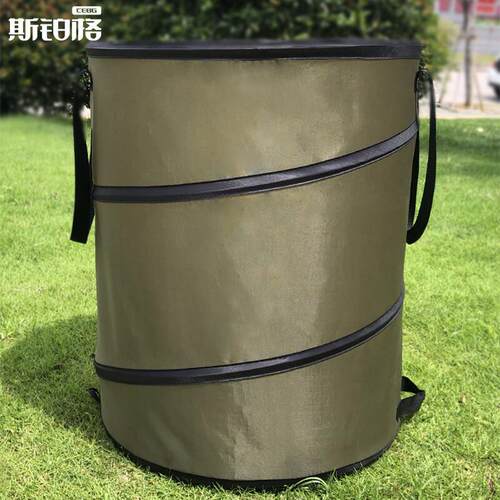 斯铂格可折叠落叶桶10加仑37.8升户外园林用品庭院花园便携式垃圾