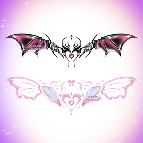 大腿小腹私处纹身贴防水持久y2k