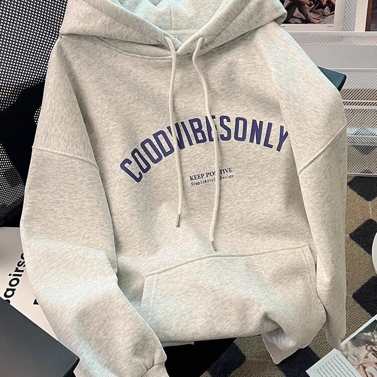 山东即墨卫衣女春秋女款加绒外套秋季小个子套头连帽2026秋季新款