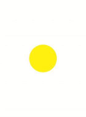 安赛瑞5S管理地贴(圆形)10片装5×5cm黄色5S目视化地贴15754