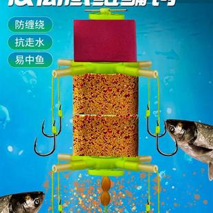 抖音爆款反离底钓鲢鳙反底钓线组海竿杆浮漂翻板钩钓组配件方块浮