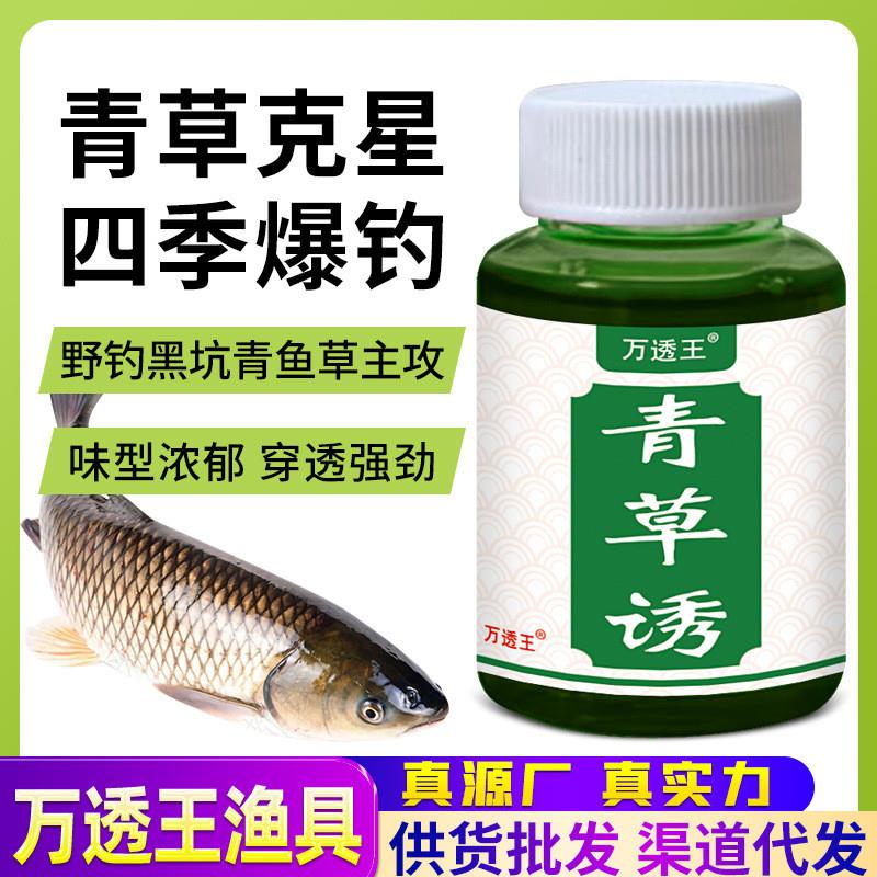 抖音爆款青草诱食剂青鱼草鱼鲫鲤钓鱼小药鱼饵打窝料开口添
