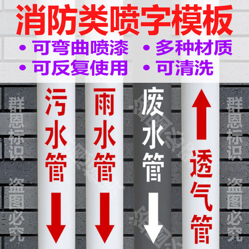消防喷淋系统管道标识喷