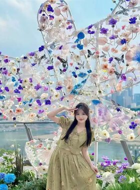 网红沙燕花艺蝴蝶拍照打卡美陈