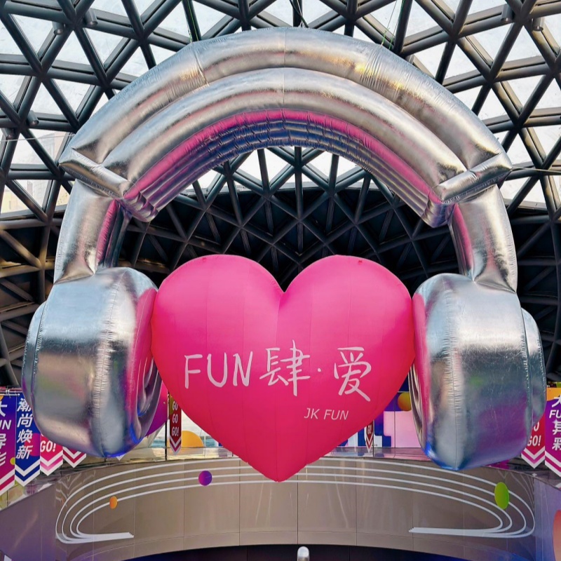 充气仿真耳机爱心气模定制音乐节