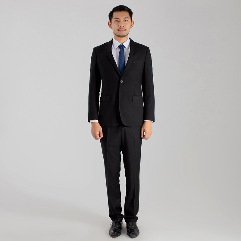 秋季上班男西服商务正装职业装男西装售楼处物业酒店经理工作服