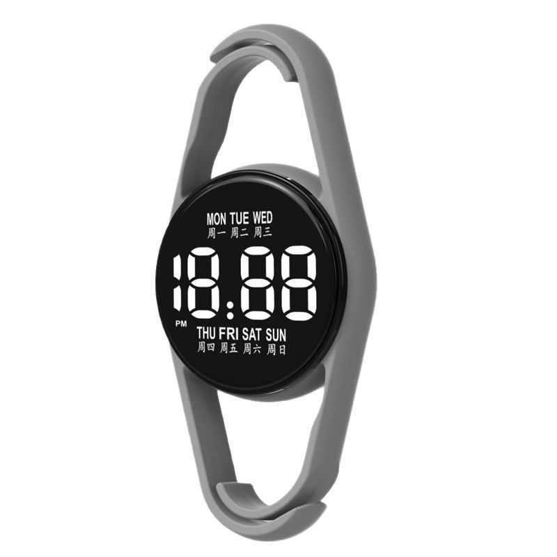 LED防水夜光挂件表H7迷你水滴学生便携钥匙扣电子小挂表实用