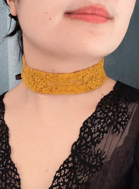 手作原创蕾丝choker颈链
