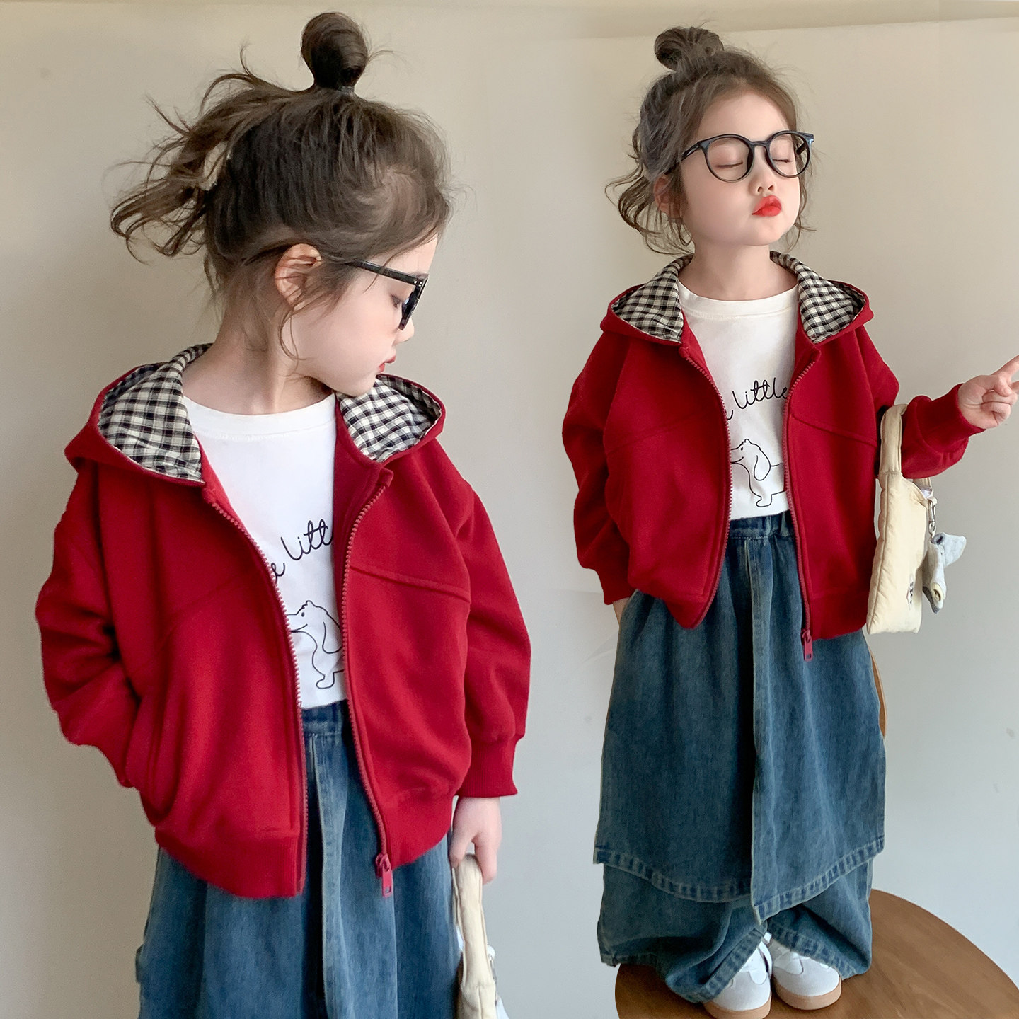 女童外套春秋款2026新款韩版女宝宝儿童洋气卫衣时髦夹克连帽上衣,童装/婴儿装/亲子装,普通外套,淘宝优惠券,粉丝福利购,淘宝优惠卷