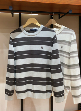 保罗彼得 2024新款秋季男士撞色条纹长袖针织衫 HYDC49370/80时尚