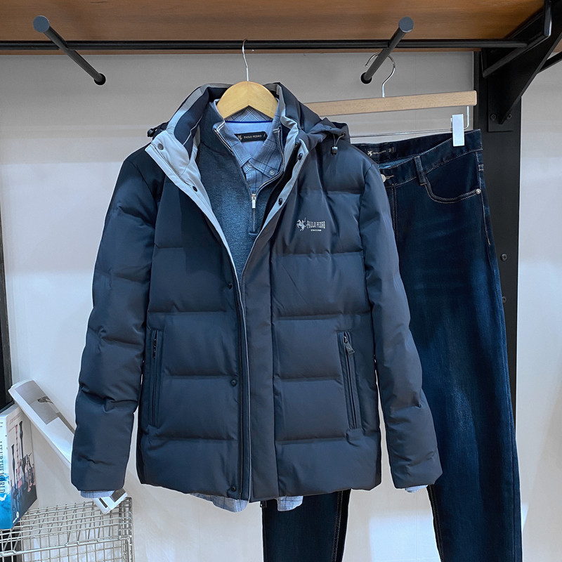保罗彼得 专柜正品男士羽绒服 可拆帽子 商务休闲 百搭DMDD75800