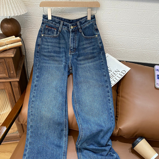 保罗彼得专柜正品新款女士直筒牛仔裤舒适百搭简约CYECN00240