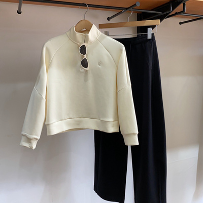 保罗彼得 早秋 新款 女士休闲裤NVDC99620时尚百搭纯色显瘦香蕉裤