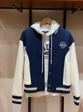 保罗彼得专柜正品 学院风美式复古女士棒球服外套开衫 TBDD25900