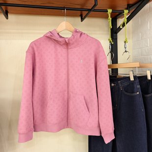 DIV.POLO 女士连帽印花加绒卫衣外套舒适百搭TC0543578 专柜正品