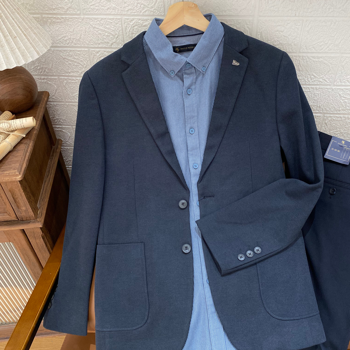 保罗彼得专柜正品男士西装外套商务休闲舒适简约时尚FEDC20390
