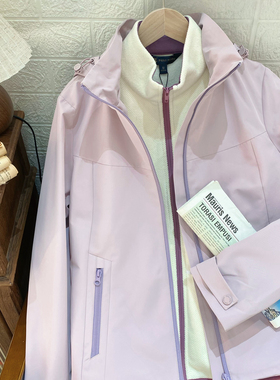 保罗彼得 立领连帽短外套女士户外防风防水短款女外套YIFAL00690