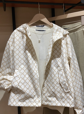 保罗彼得 25年新春款女式外套连帽外套时尚印花 百搭DSEA73932