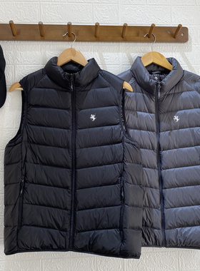 保罗彼得专柜正品男士立领轻薄羽绒马甲舒适时尚百搭WQDD76131/32