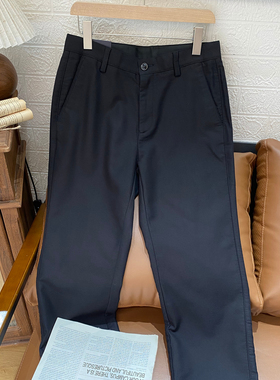 保罗彼得专柜正品新款男士直筒裤休闲商务百搭舒适黑色KPECK00490