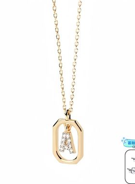 西班牙pd2025春新款纯银奢华锁骨链带坠轻奢字母项链小众浪漫