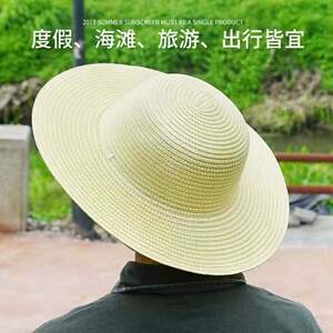 草帽大号农民农用编织草帽遮阳防晒工地工用帽子男儿童大沿渔夫女