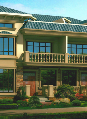 16.18*11农村自建房设计图纸三层欧式双拼别墅设计全套施工效果