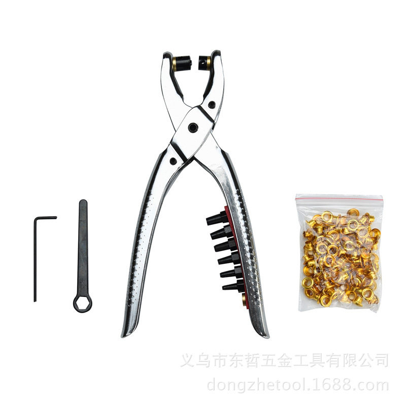 多功能铆合钳punch打孔压鸡眼钳plier打孔压气眼钳打孔铆合钳