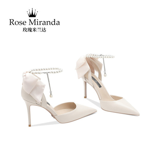 玫瑰米兰达RoseMiranda高跟鞋婚鞋法式气质中空凉鞋女
