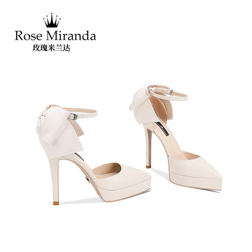 玫瑰米兰达RoseMiranda纪念时刻高跟鞋增高防水台小码侧空婚鞋