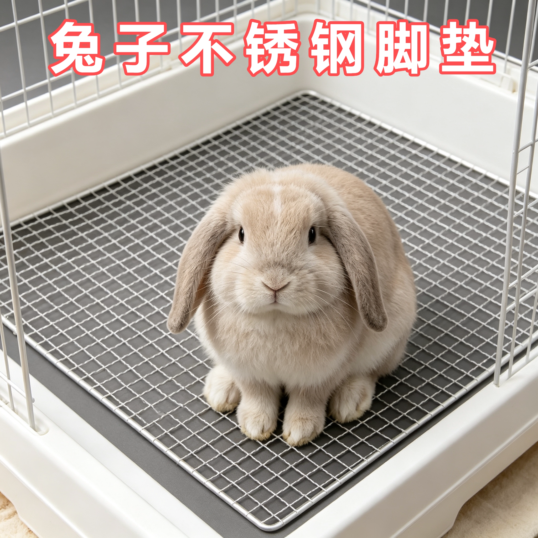 兔子龙猫荷兰猪专用脚垫防咬防卡脚铁丝镀锌网加粗网片方形宠物