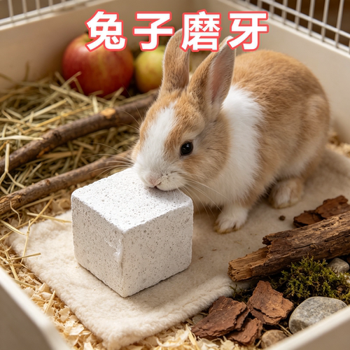兔子专用火山岩磨牙石磨牙豚鼠洁齿加钙解闷神器天然玩具磨爪