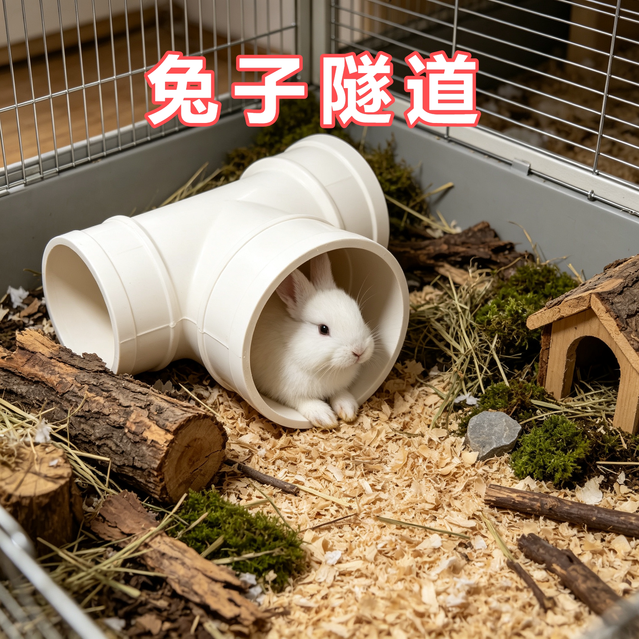 兔子专用隧道玩具躲避窝躲藏管道钻洞安全感三通解闷神器pvc图片