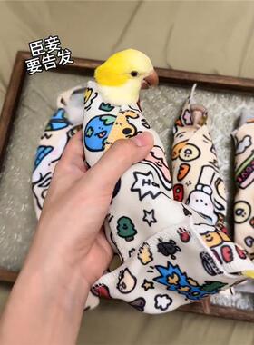 裹鸟布鸽子小鸟柔软互动防抓宠物用品玄凤八哥亲肤挣扎洗澡固定裹