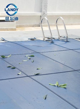 绿色游泳池盖网安全防溺高承重可站人 防尘泳池罩泳池布厂家供应