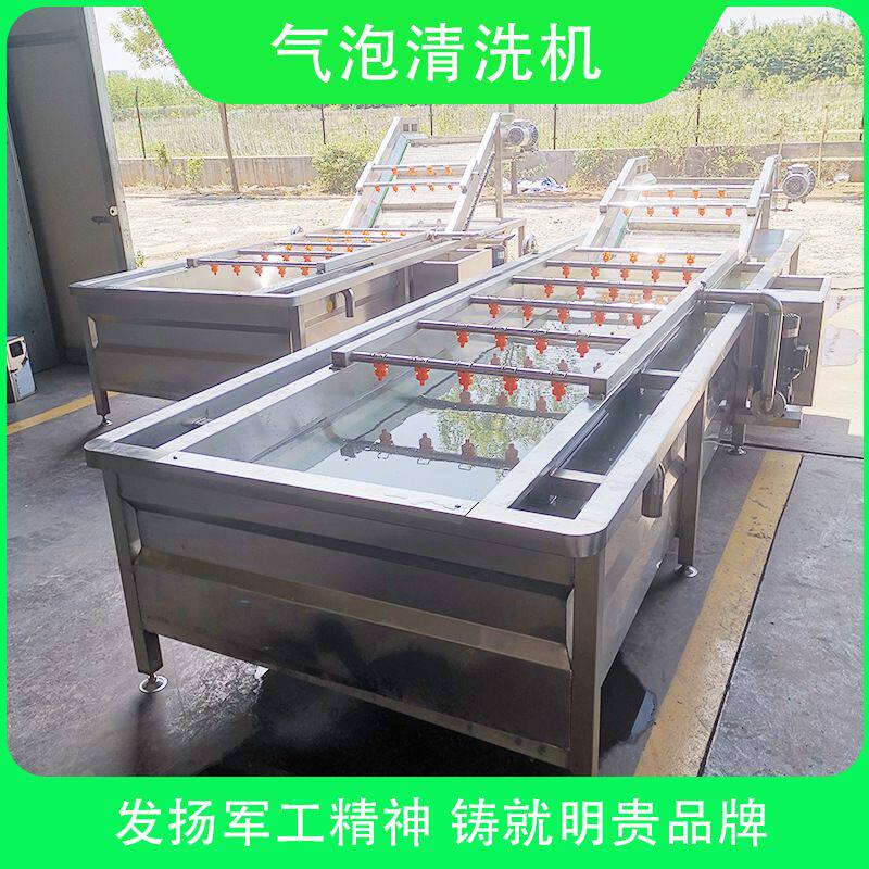 水果蔬菜清洗机杨桃清洗线连续涡流气泡洗菜机山野菜气泡清洗机