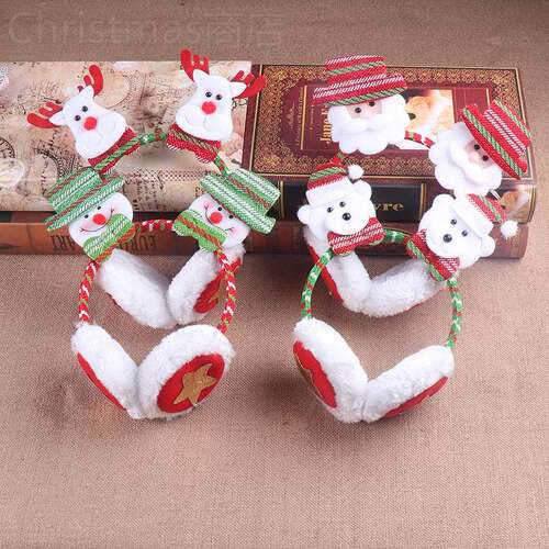 Christmas ear muffs party hair accessories圣诞装饰保暖耳罩