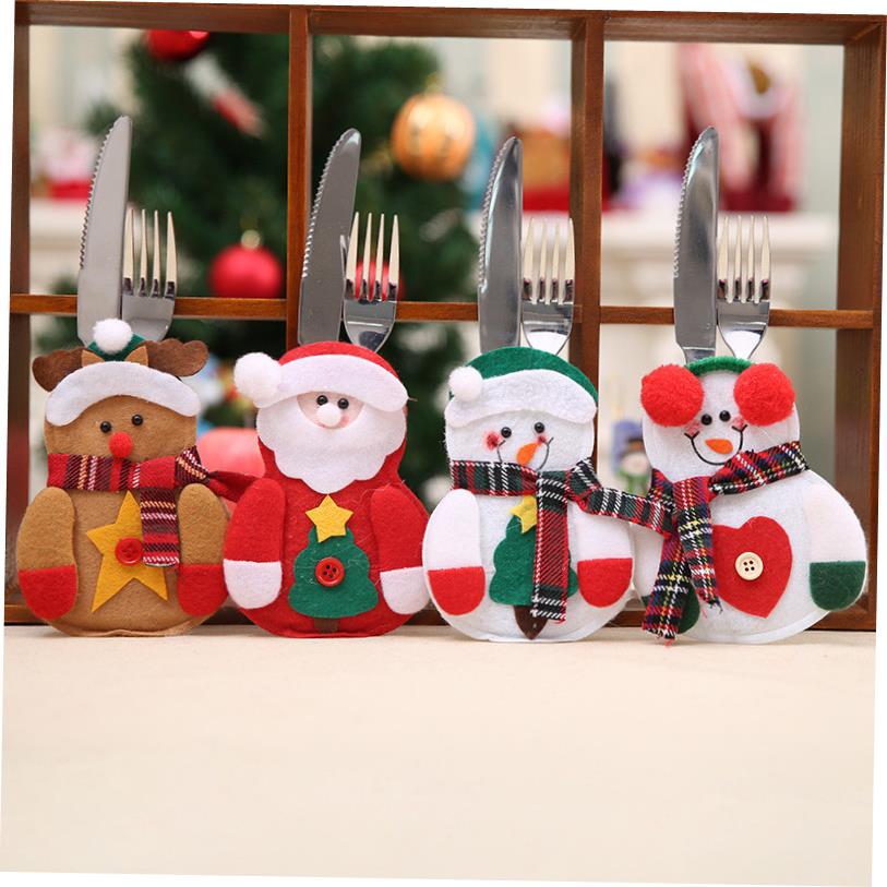 Christmas table decoration knife and fork cover 圣诞刀叉套